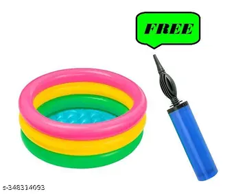 Smilynation Bath tub for Baby Inflatable Bath tub for Kids Baby Inflatable Bath - 2 Feet - Multi Color with Air Pump to Blow air in Balloons .