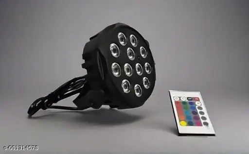 LIGHT 12 LED DJ LIGHT RGB Stage Par Light -DJ Light with Remote Control | UV 6in1 Colors Uplightning Led Lights | Colors Changing Party Disco Lights for Home Party,Birthday Party,Disco Show ,Diwali Lights ,Events(12 Led)