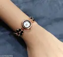Rose gold flower watch