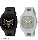 MILLER Men Synthetic Casual Analog Combo Watches( pack of 1 ) color - white