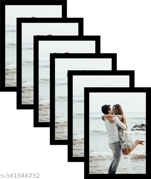 DS Mart Wood Frames, A4 Size Black Photo Frame ( Pack Of 6 Frames )