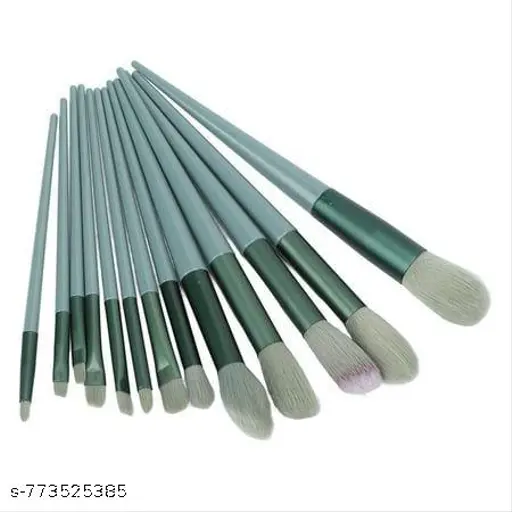 Fix+ Green Professional Makeup Kit 13 Brush Set with Smooth Skin Friendly Hair (Pack of 13)