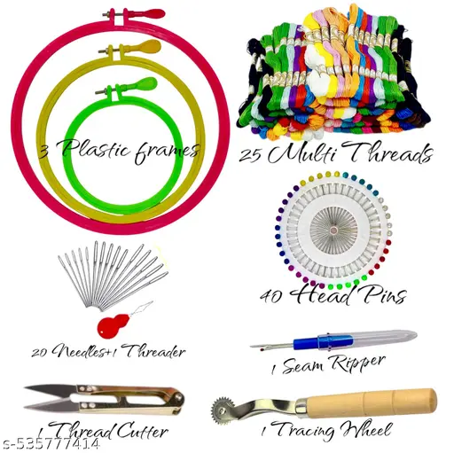ROYAL VILLA® Special Pack of 3 Plastic Embroidery Hoop Frame