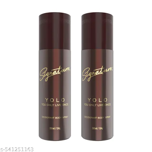 Signature Yolo Deodorant 200ml (Pack of 1) | Unisex Woody Spicy Long Lasting Fragrance Deo
