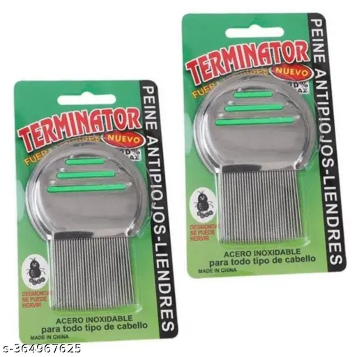 Stainless Steel Lice Removal Comb - Lice Treatment for Head Lice and Lice Eggs - 2 pc