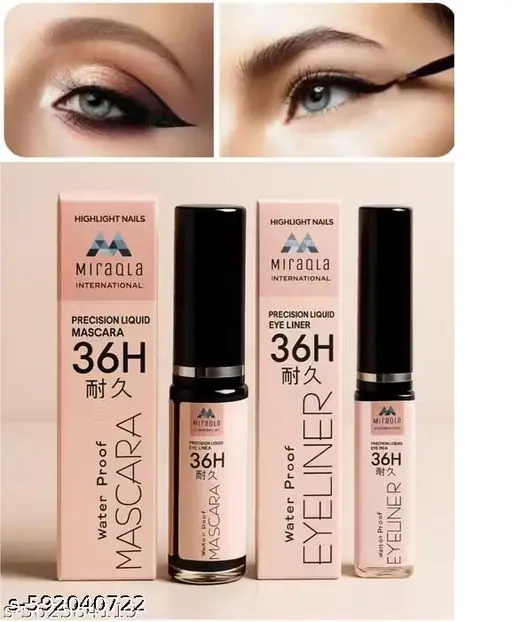 Vk 36H Waterproof Precision Mascara & Eyeliner Combo | Long-Lasting, Smudge-Proof Eye Makeup