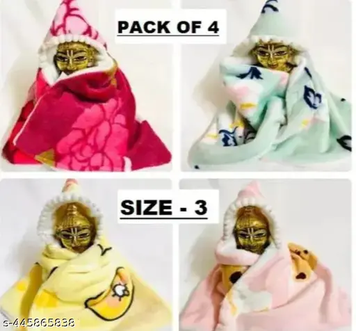 LADDU GOPAL WARM HOODIE PONCHU/HOODIE BLANKET (PACK OF 4)