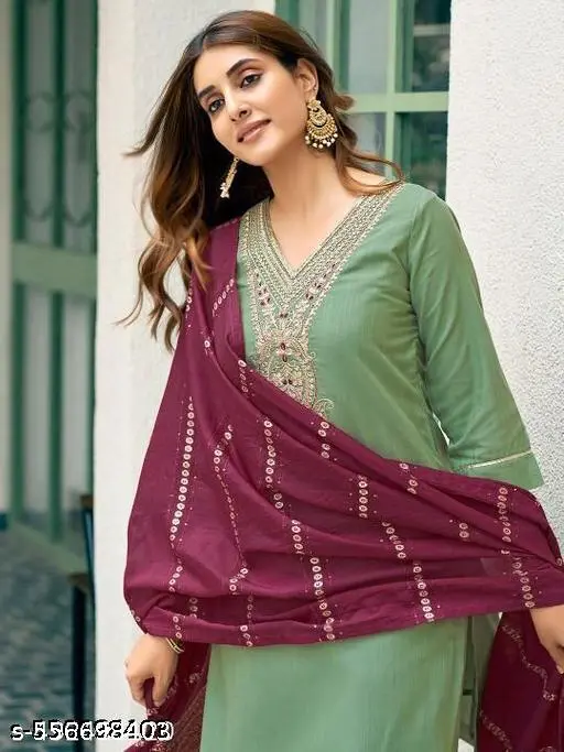 Fancy Rayon Slub kurta Set