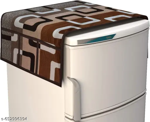 Fridge Top Cover|Refrigerator Cover|(21 X 39 Inches) (BROWN TREE)