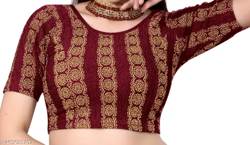 Latest Party Wear Readymade Stretchable Stitched Designer Blouse