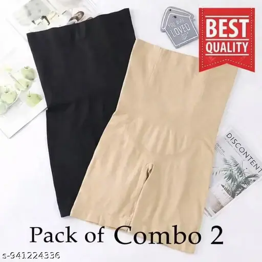 PACK OF 2 Women's High Waist Shapewear with Anti Rolling Strip Tummy Control Tucker Waist Slimming Panties Women Shapewear Underwear Women Waist Shaper Shapewear