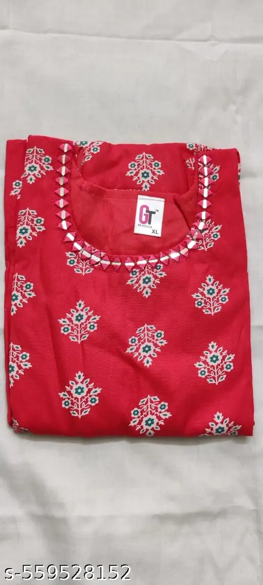 Rayon Umbrella Kurti With Unstiched seperate hands