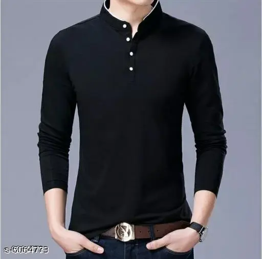 Classic Elegant Men Tshirts Polyester