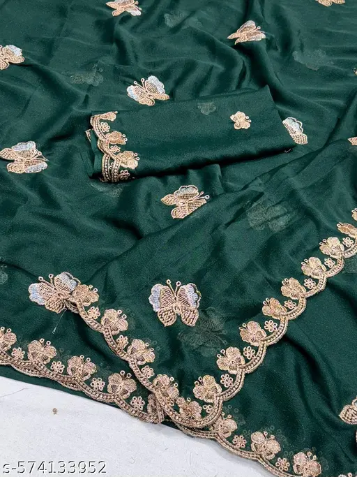 Embroidered Bollywood Georgette Saree