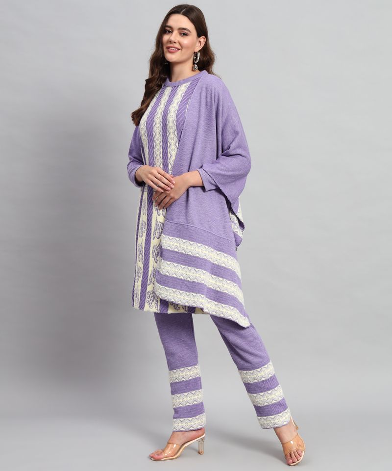 MOD YOUNG Women Wool Kurta Pant Dupatta Set