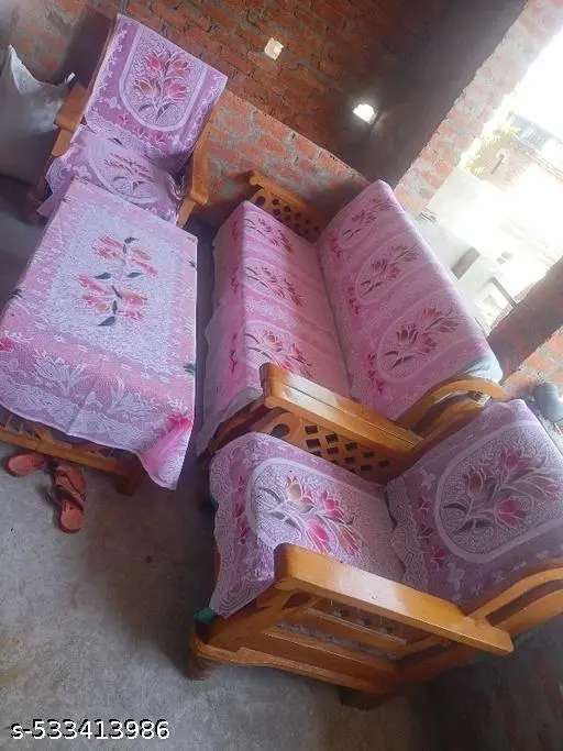 Premium net sofa 5 seater with table cover. 5pcs seat cover and 5pcs for back cover and 1 table cover.