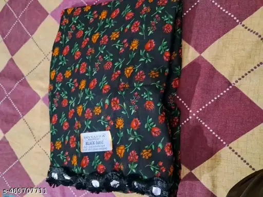 BLACKROSE SAREE WITH LACE