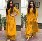 Indian Women Beautiful New Design Attractive Jaipuri Kurti Set For Girls