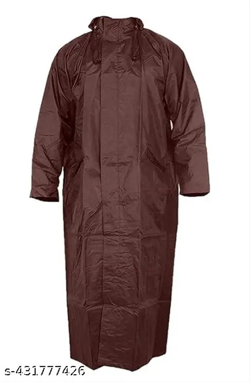 KUNDRA waterproof Solid Men & Women Raincoat Brown color
