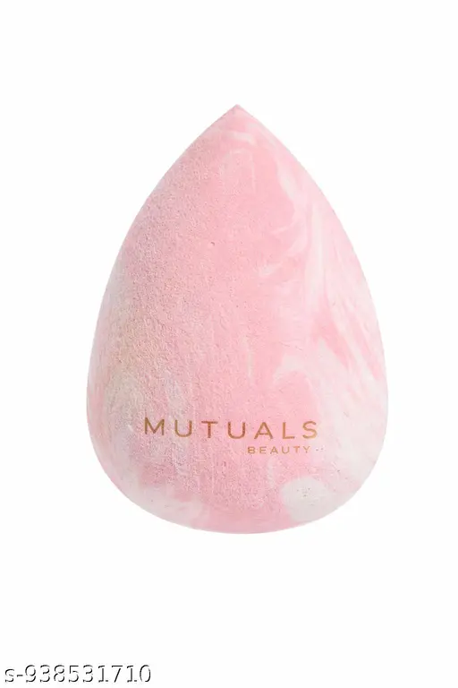 Mutuals Beauty Blender Makeup Sponge for Foundation, Concealer & Cream | Ultra Soft Latex Free Makeup Blender Sponge | Expands When Wet | Reusable Cosmetic Sponge (Pink Marble)
