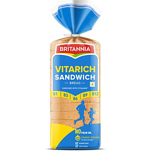Britannia Vitarich Sandwich Premium White Bread, 600 g
