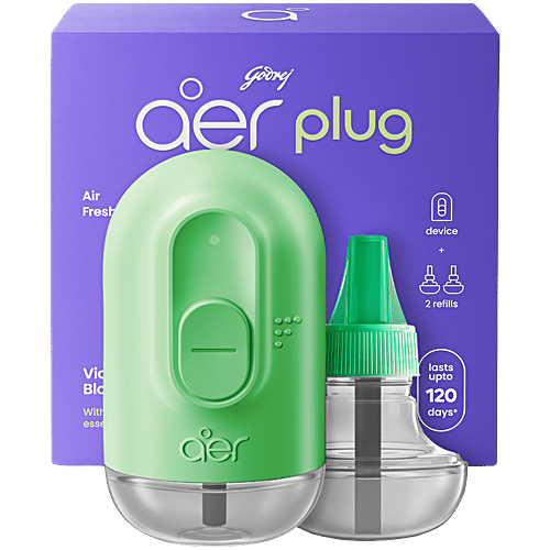 Aer Plug Electric Air Freshener with 2 Refills (Violet Bloom)