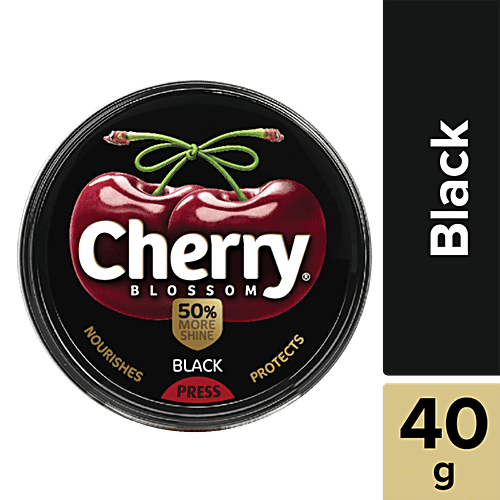 Cherry Blossom Black Wax Shoe Polish, 40 gb.1 pc
