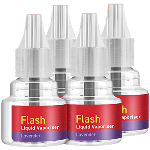Good Knight Gold Flash Mosquito Repellent Liquid Vaporiser Refill - Lavender Fragrance, 45 ml (Pack of 4)