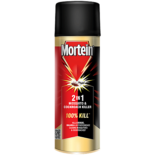 Mortein 2-In-1 Mosquito & Cockroach Killer Spray - Lemon Fragrance, 200 ml