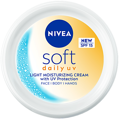 Nivea Soft Daily Light Moisturizing Cream With UV Protection & SPF 15, 50 ml