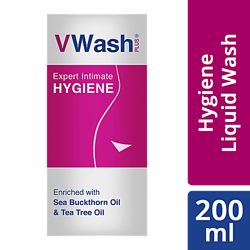 Vwash Plus Expert Intimate Hygiene Liquid Wash, 200 ml Bottle