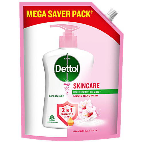 Dettol Skincare Liquid Handwash, 1.35 ltr  ml Pouch