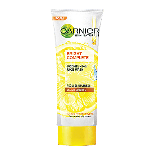 Garnier Bright Complete Vitamin C Face Wash - With Lemon Extracts, Fights Dullness, 100 g