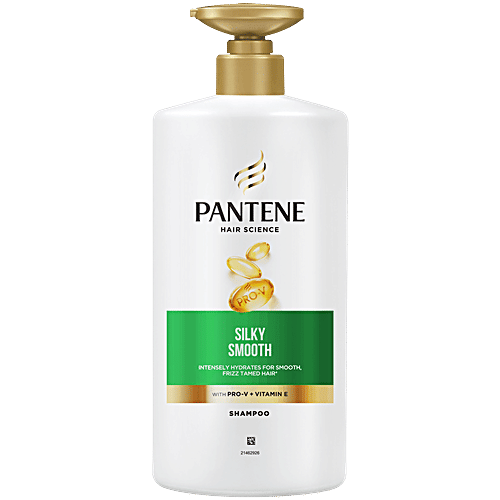 Pantene Silky Smooth Shampoo - With Pro-V + Vitamin E, 650 ml