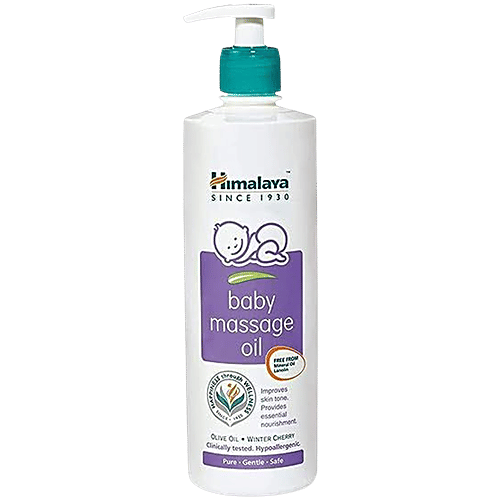 Himalaya Baby Massage Oil - With Olive Oil & Winter Cherry, 500 ml