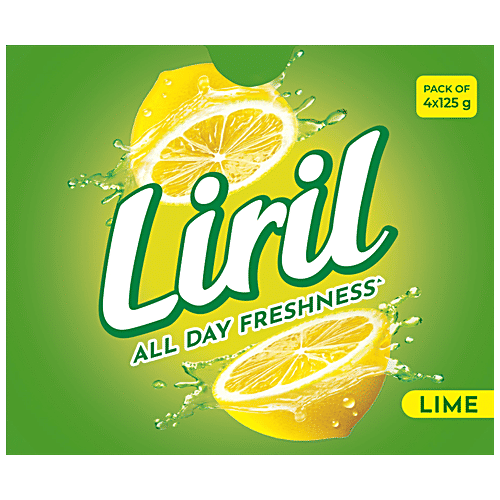 Liril Lemon & Tea Tree Oil Soap, 125 g (Pack of 4)