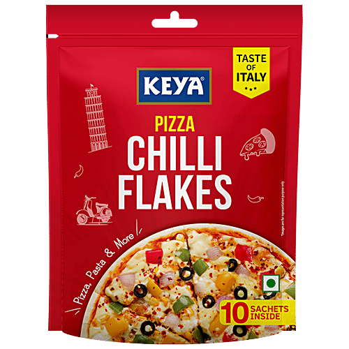 Keya Pizza Chilli Flakes, 20 g (10 Sachets x 2 g each)