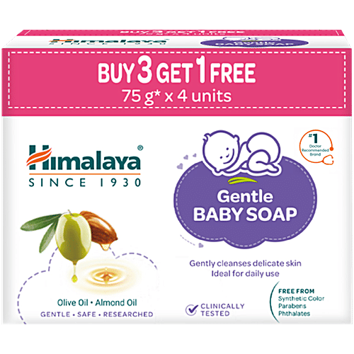 Himalaya Gentle Baby Soap, 75 g (Pack of 4)