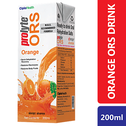 Prolyte ORS Orange Liquid, 200 ml Tetra Pak
