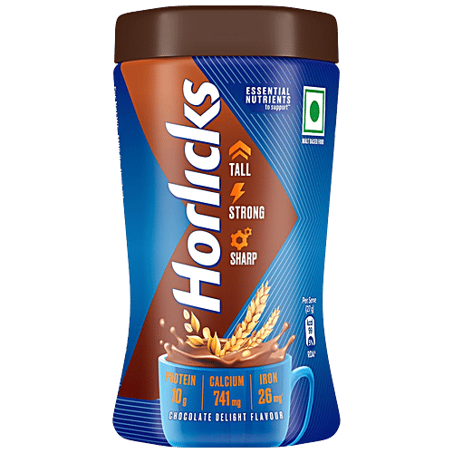Horlicks Chocolate Delight Flavour Nutrition Drink, 200 g Jar
