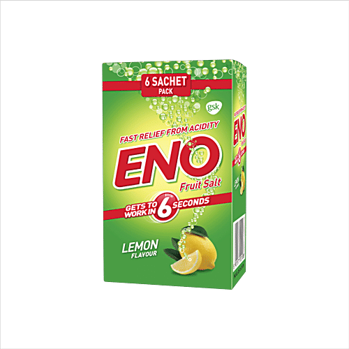 Eno Eno Fruit Salt - Lemon (Pack of 6), 30 g (Pack of 6)