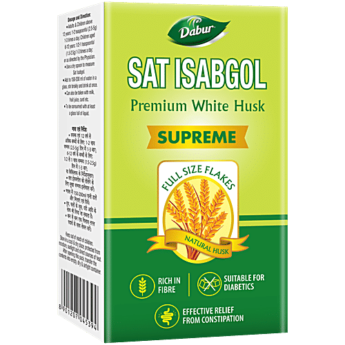 Dabur Sat Isabgol - Premium White Husk, 90 g
